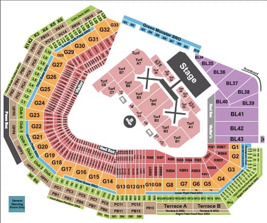 CHRIS BROWN Seating Map Seating Chart