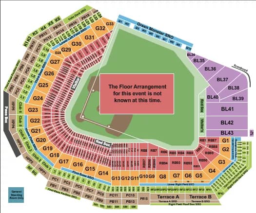 GENERIC FIELD Seating Map Seating Chart