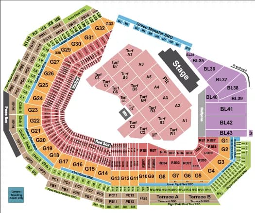 HOZIER Seating Map Seating Chart