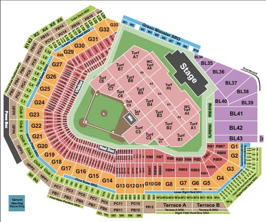 JASON ALDEAN Seating Map Seating Chart