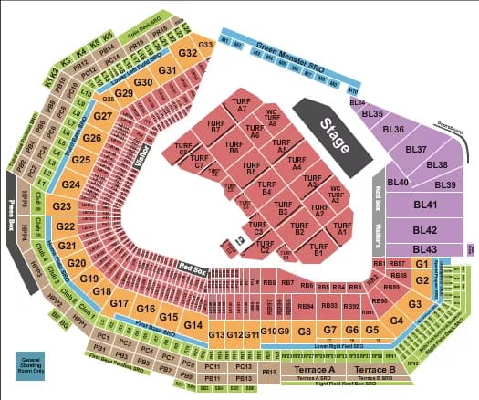 MUMFORD SONS Seating Map Seating Chart