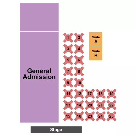 GA TABLES SUITES Seating Map Seating Chart