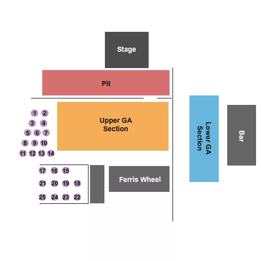 ENDSTAGE Seating Map Seating Chart