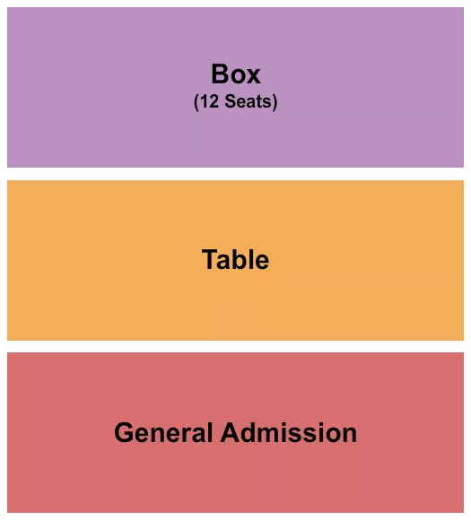 GA TABLE BOX 2 Seating Map Seating Chart