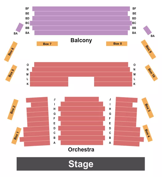 FIELD ARTS EVENTS HALL ENDSTAGE Seating Map Seating Chart