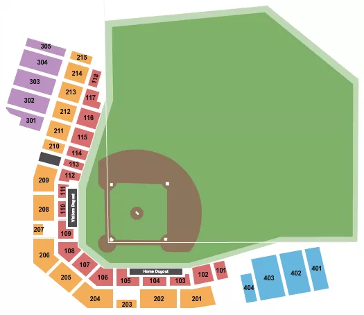 BASEBALL FOD Seating Map Seating Chart