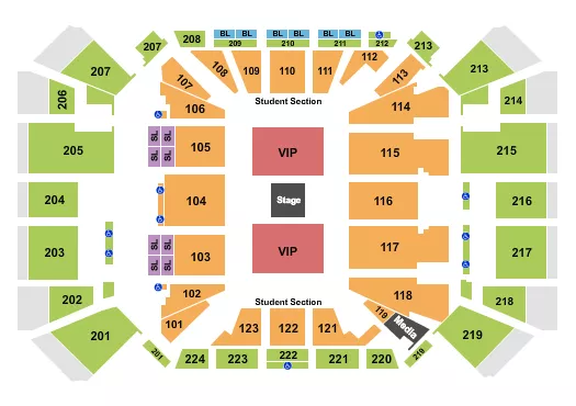 NEW HEIGHTS LIVE Seating Map Seating Chart