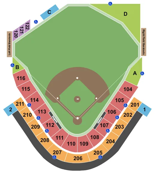 BASEBALL Seating Map Seating Chart
