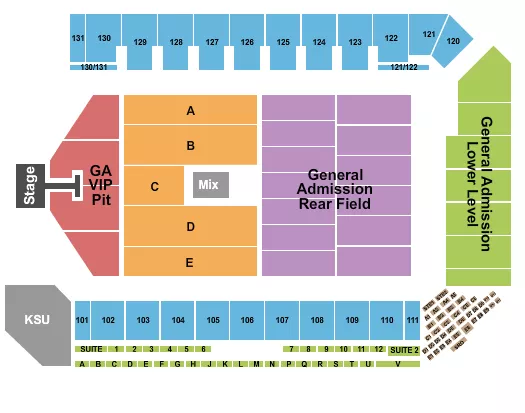 CONCERT Seating Map Seating Chart
