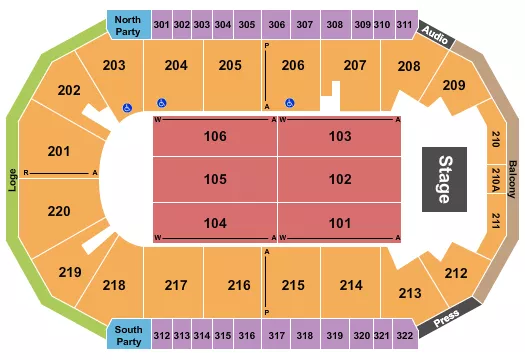 ENDSTAGE 5 Seating Map Seating Chart