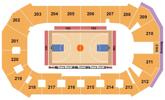 HARLEM GLOBETROTTERS Seating Map Seating Chart