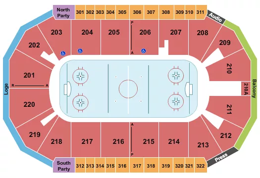 HOCKEY Seating Map Seating Chart