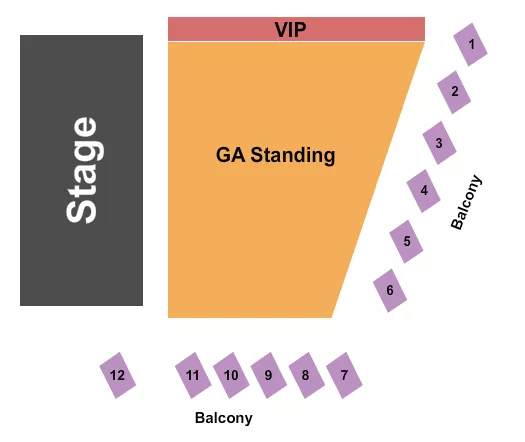 ENDSTAGE GA FLR VIP Seating Map Seating Chart