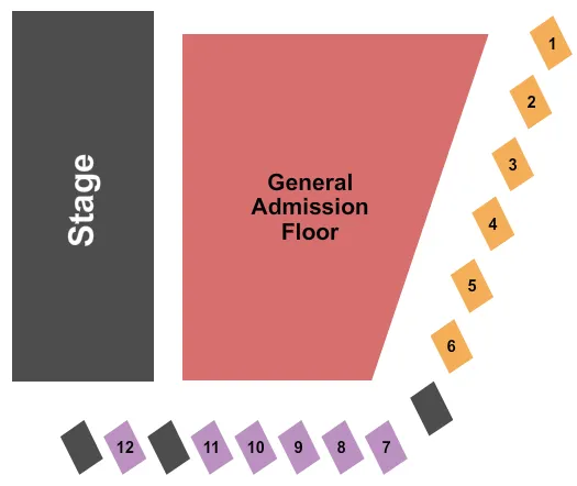 ENDSTAGE GA FLR Seating Map Seating Chart