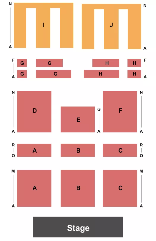END STAGE Seating Map Seating Chart