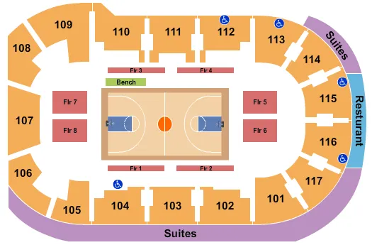 BASKETBALL Seating Map Seating Chart