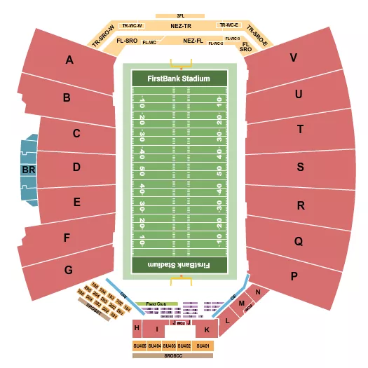 FOOTBALL Seating Map Seating Chart