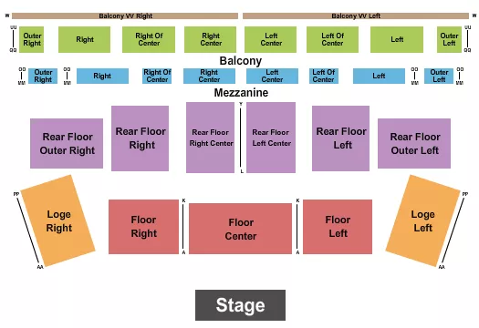 ENDSTAGE Seating Map Seating Chart