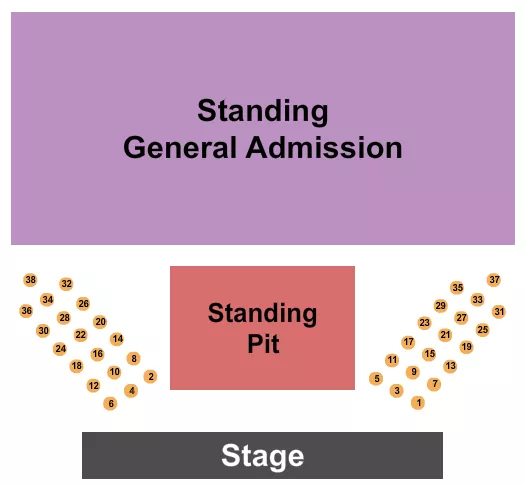 ENDSTAGE GA PIT TABLES Seating Map Seating Chart