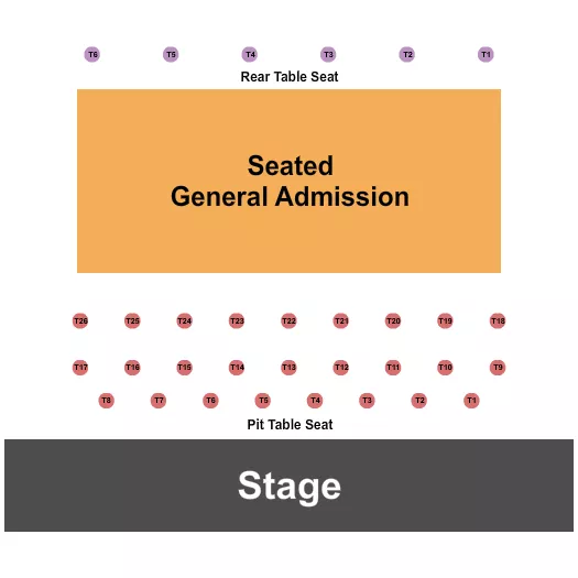 ENDSTAGE GA TABLES Seating Map Seating Chart