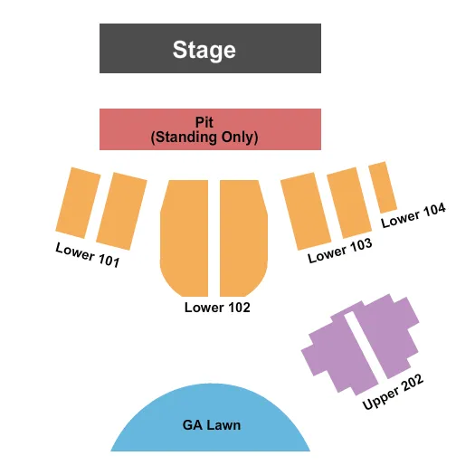 INSIDE RESERVED GA PIT Seating Map Seating Chart
