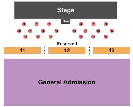 RESERVED TABLES 3 Seating Map Seating Chart