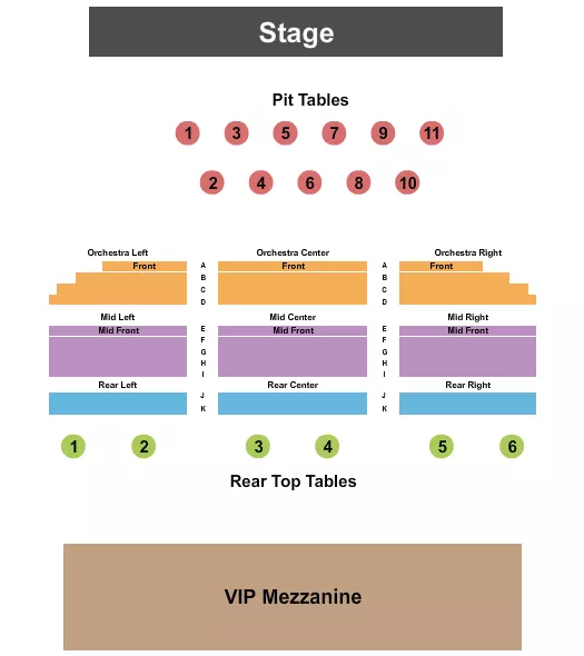 RESERVED TABLES Seating Map Seating Chart