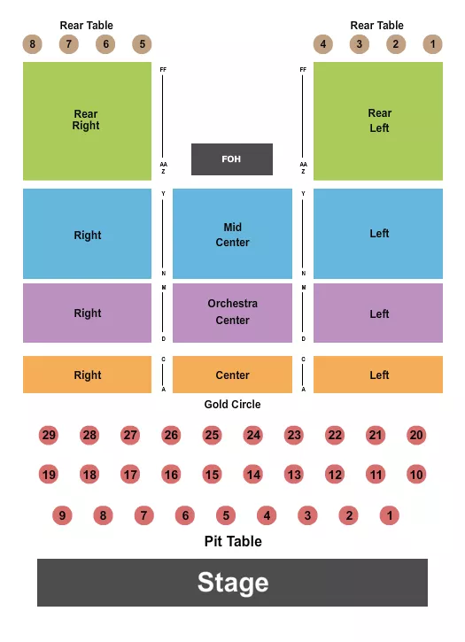 RESERVED TABLES 8 Seating Map Seating Chart
