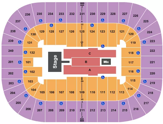 ENDSTAGE 4 CATWALK Seating Map Seating Chart