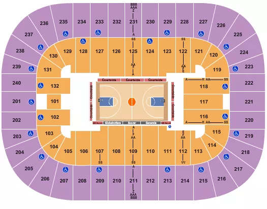 BASKETBALL GLOBETROTTERS Seating Map Seating Chart