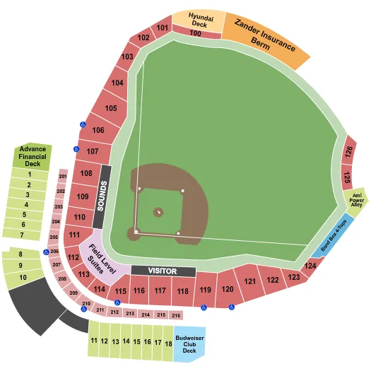 BASEBALL Seating Map Seating Chart