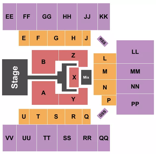 MERCYME Seating Map Seating Chart