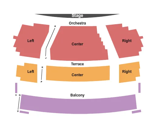 END STAGE Seating Map Seating Chart