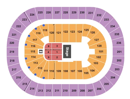 DEEP PURPLE JUDAS PRIEST Seating Map Seating Chart