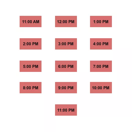 TIMED ENTRY Seating Map Seating Chart
