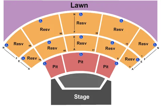 JUDAS PRIEST Seating Map Seating Chart