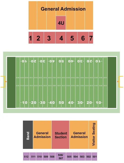 FOOTBALL Seating Map Seating Chart