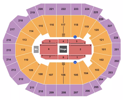 CENTER STAGE 2 Seating Map Seating Chart