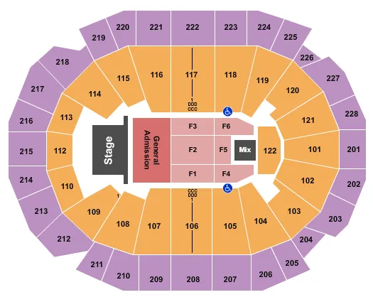 ENDSTAGE GA PIT Seating Map Seating Chart