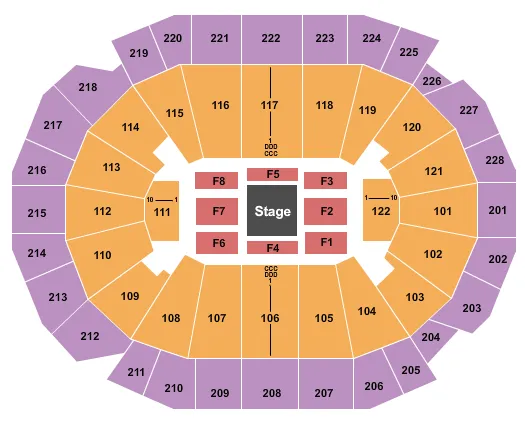 END STAGE Seating Map Seating Chart