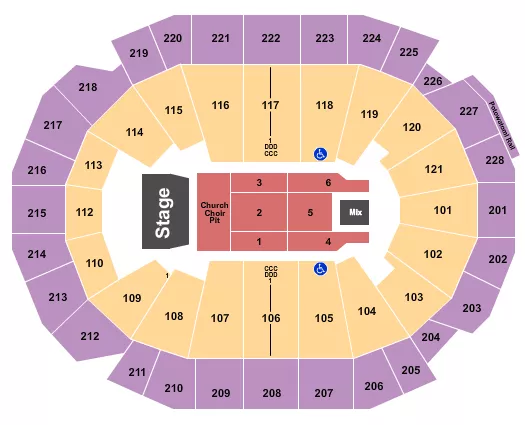 ERIC CHURCH Seating Map Seating Chart