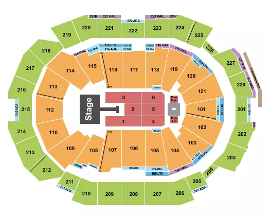 JONAS BROTHERS Seating Map Seating Chart