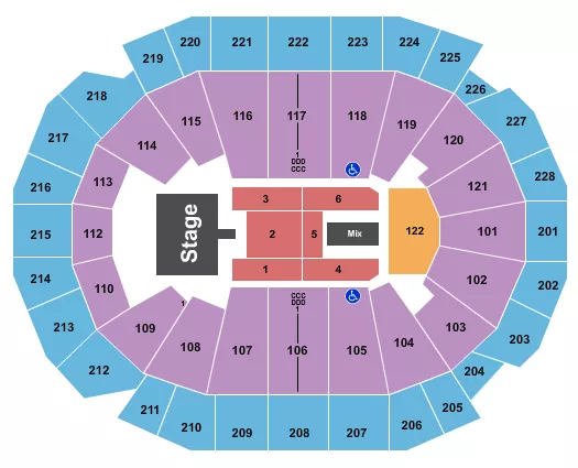 KID ROCK Seating Map Seating Chart