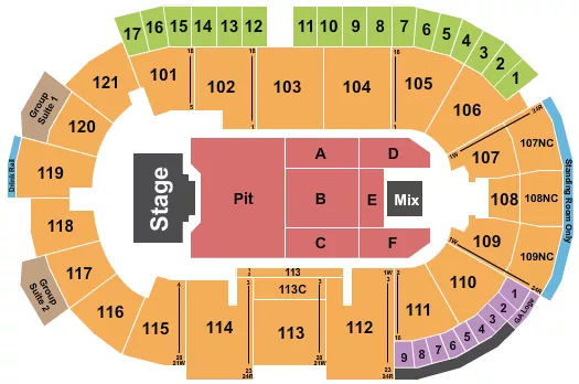 BILLY STRINGS Seating Map Seating Chart