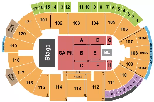 GAVIN ADDOCK Seating Map Seating Chart
