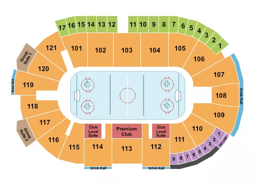 HOCKEY Seating Map Seating Chart