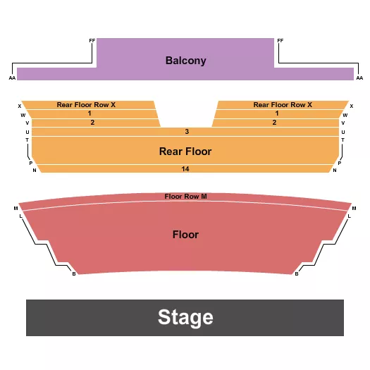 ENDSTAGE PREMIER Seating Map Seating Chart