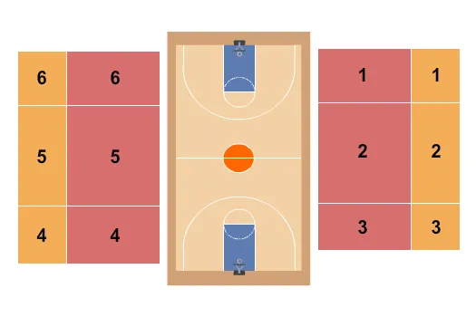 BASKETBALL Seating Map Seating Chart