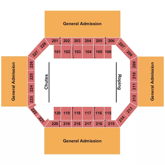 RODEO WITH GA Seating Map Seating Chart