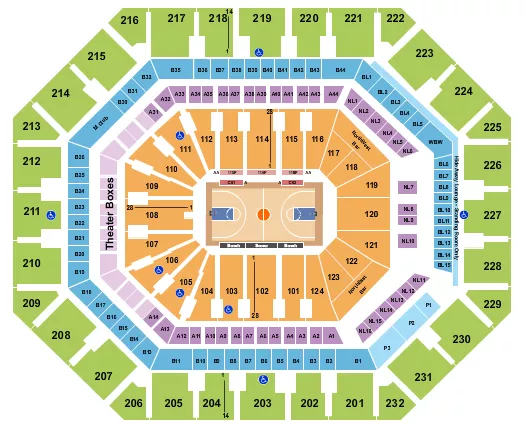 BASKETBALL NCAA TOURNAMENT Seating Map Seating Chart